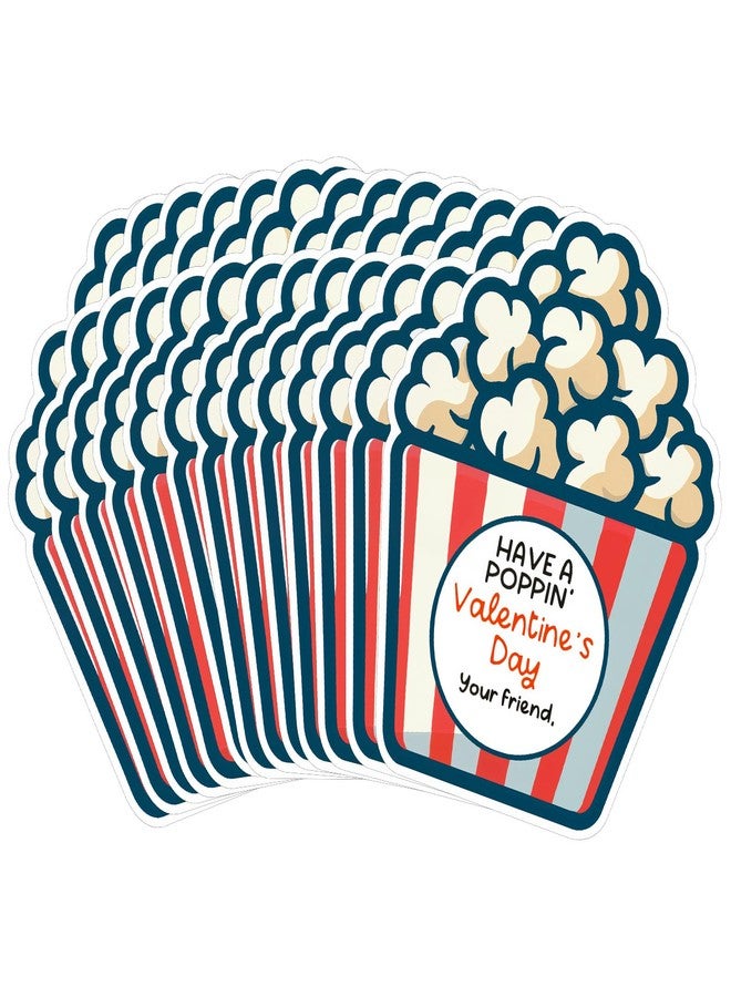 ملصقات فشار عيد الحب من فولهاول، ١٠٠ قطعة، ملصقات هدايا لحفلات عيد الحب، ملصقات هدايا للفشار، ملصقات صفية، ملصقات أظرف عيد الحب، ملصقات هدايا وحلويات - Image 1
